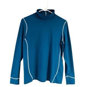 Eastern Mountain Sports teal long sleeve mock neck shirt - L